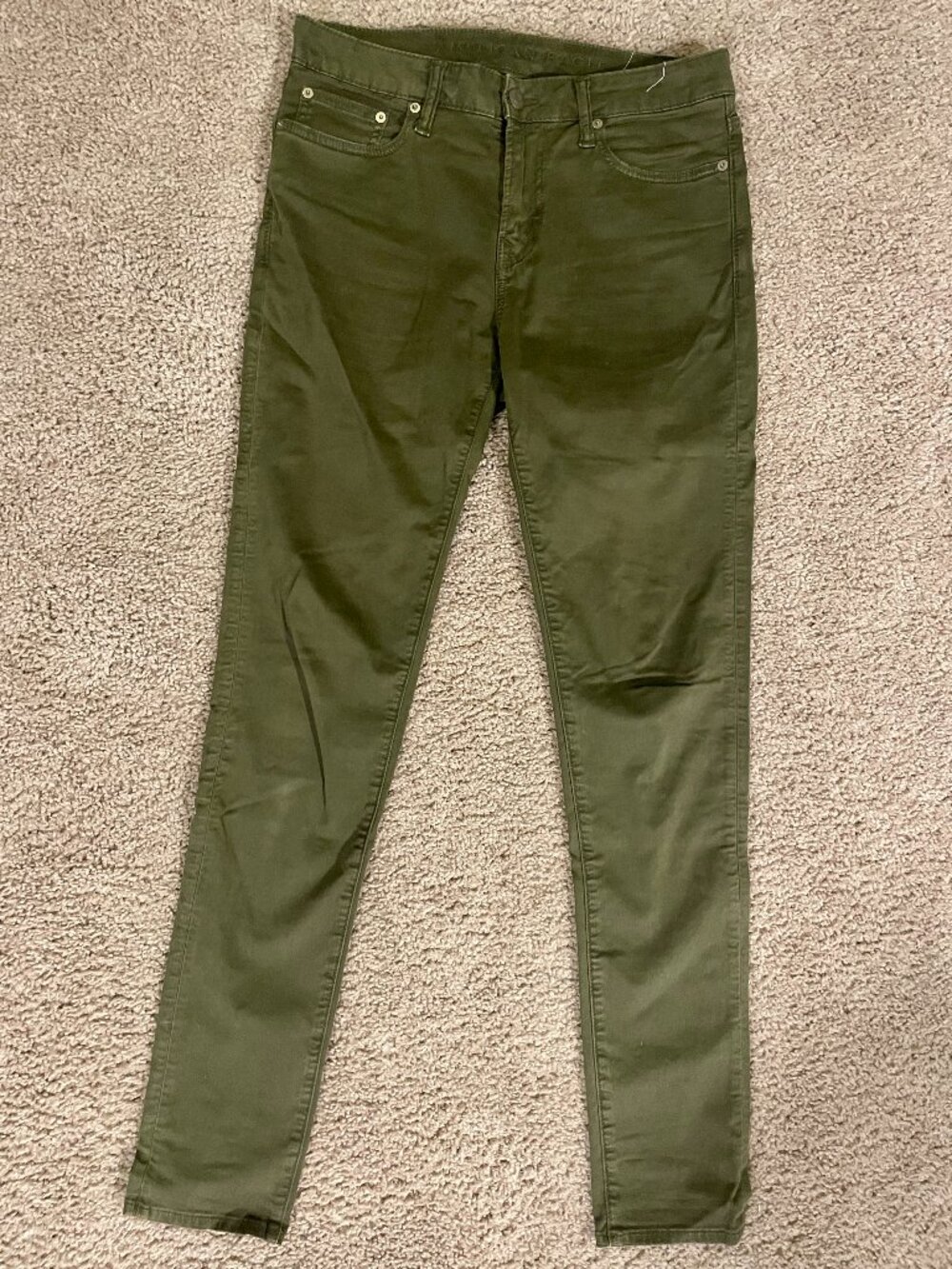 American Eagle 30x34 Flex Skinny Jeans (Olive)